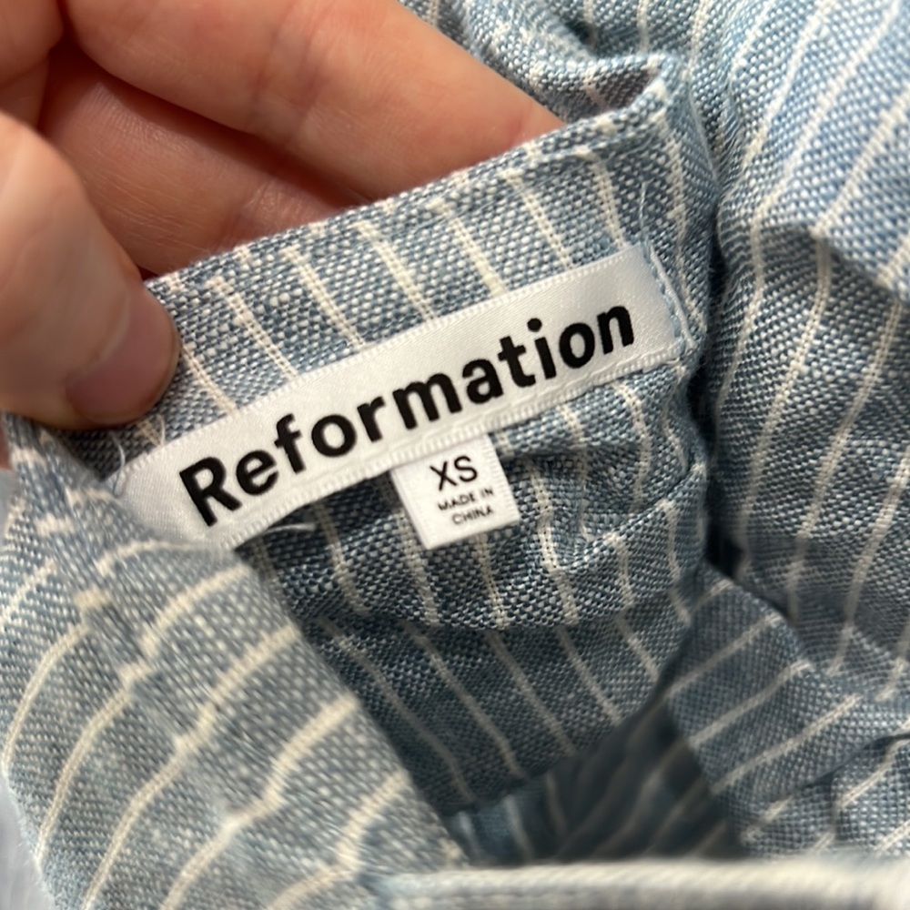 Reformation Blue Striped Dress - Picture 4 of 5